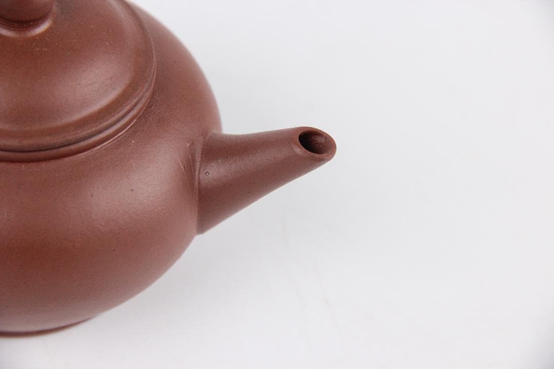 荊渓惠孟臣製 唐物 朱泥 水平 壺 煎茶 急須 紫砂 宜興 窯 ES1-14