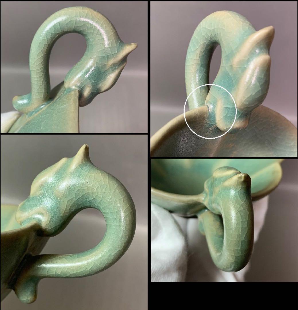 中国 六弁花形托付　龍手付花形碗　f2221203