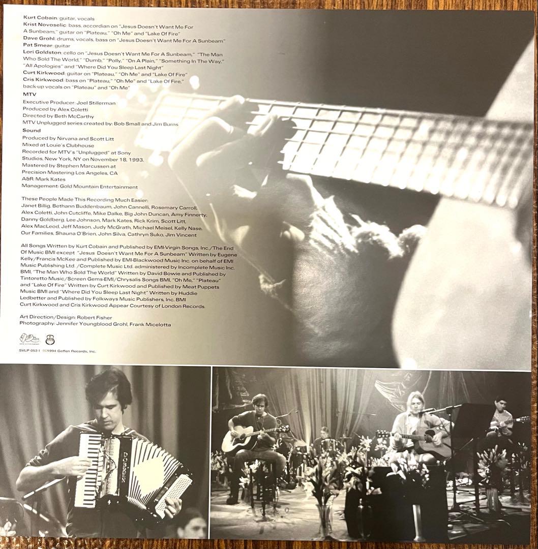 NIRVANA UNPLUGGED IN NEW YORK LP 美品◎