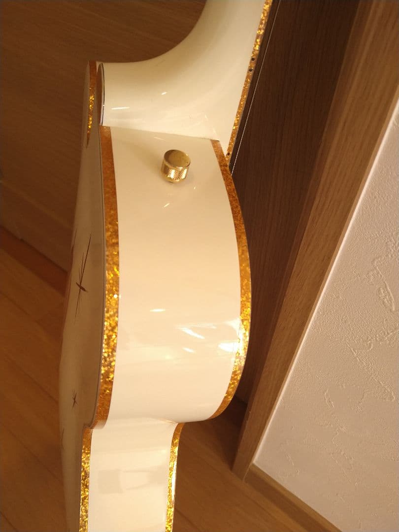 竹*様 限定大特価【ピンストライプ入り】グレッチホワイトファルコン7593カスタ