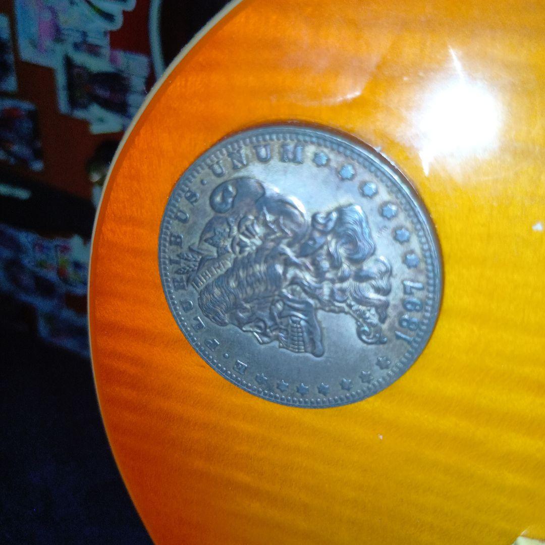 オレンジエレキギター カスタムデザイン