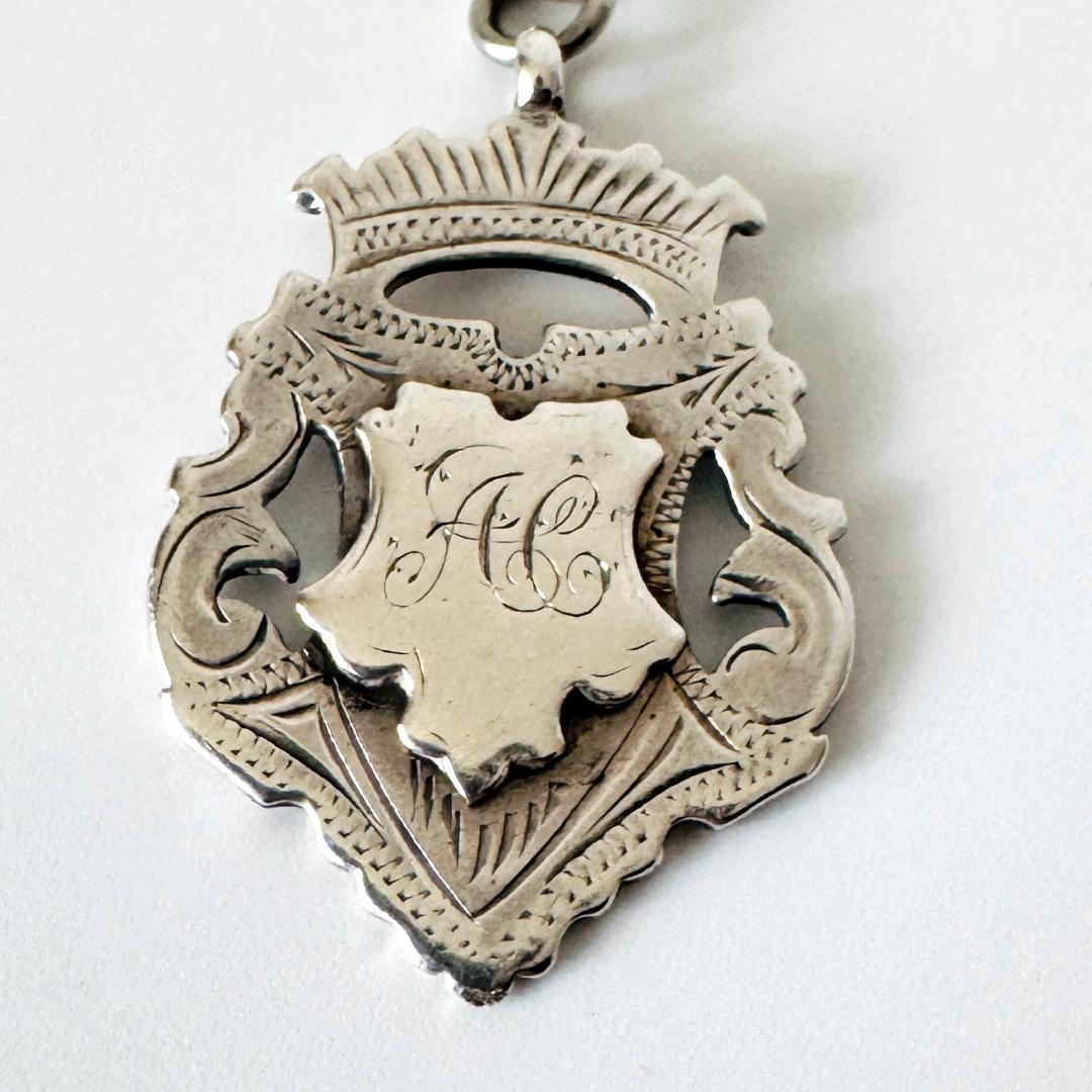 ★メキシカンシルバー★アルバートチェーン/シルバープレート/アンティーク