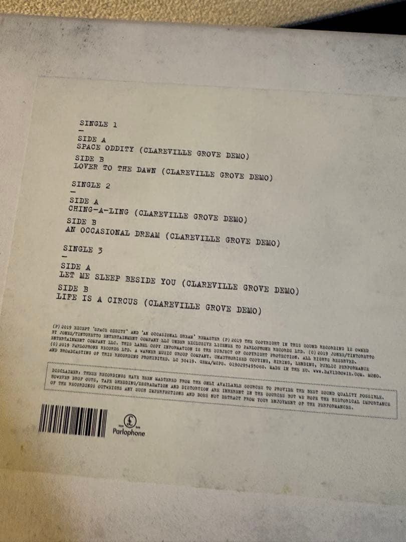 David Bowie レコード　Clareville Grove Demos