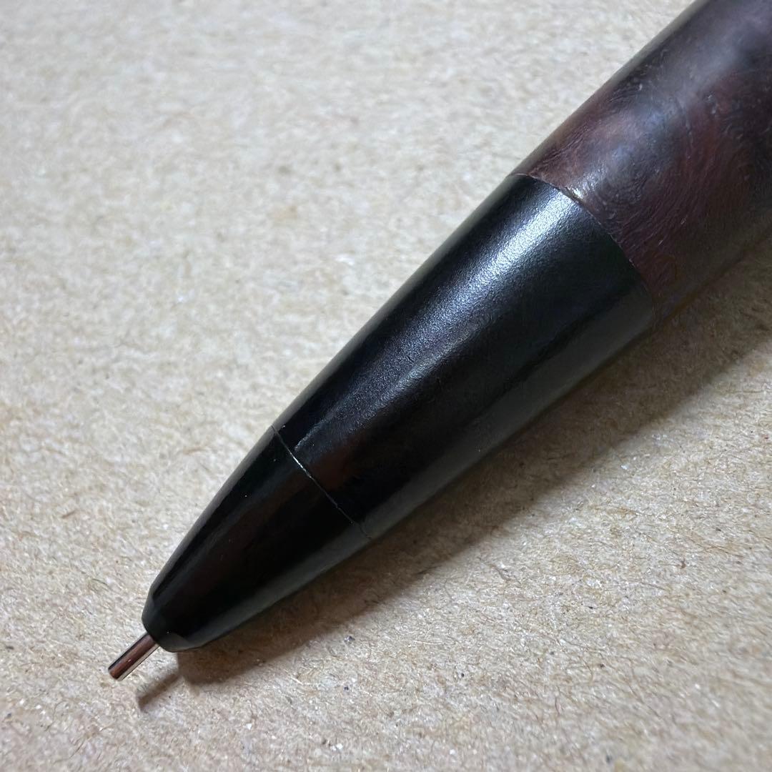 希少 野原工芸 特上花梨瘤杢 シャーペン 0.5mm ゴールド金具 固定式金具