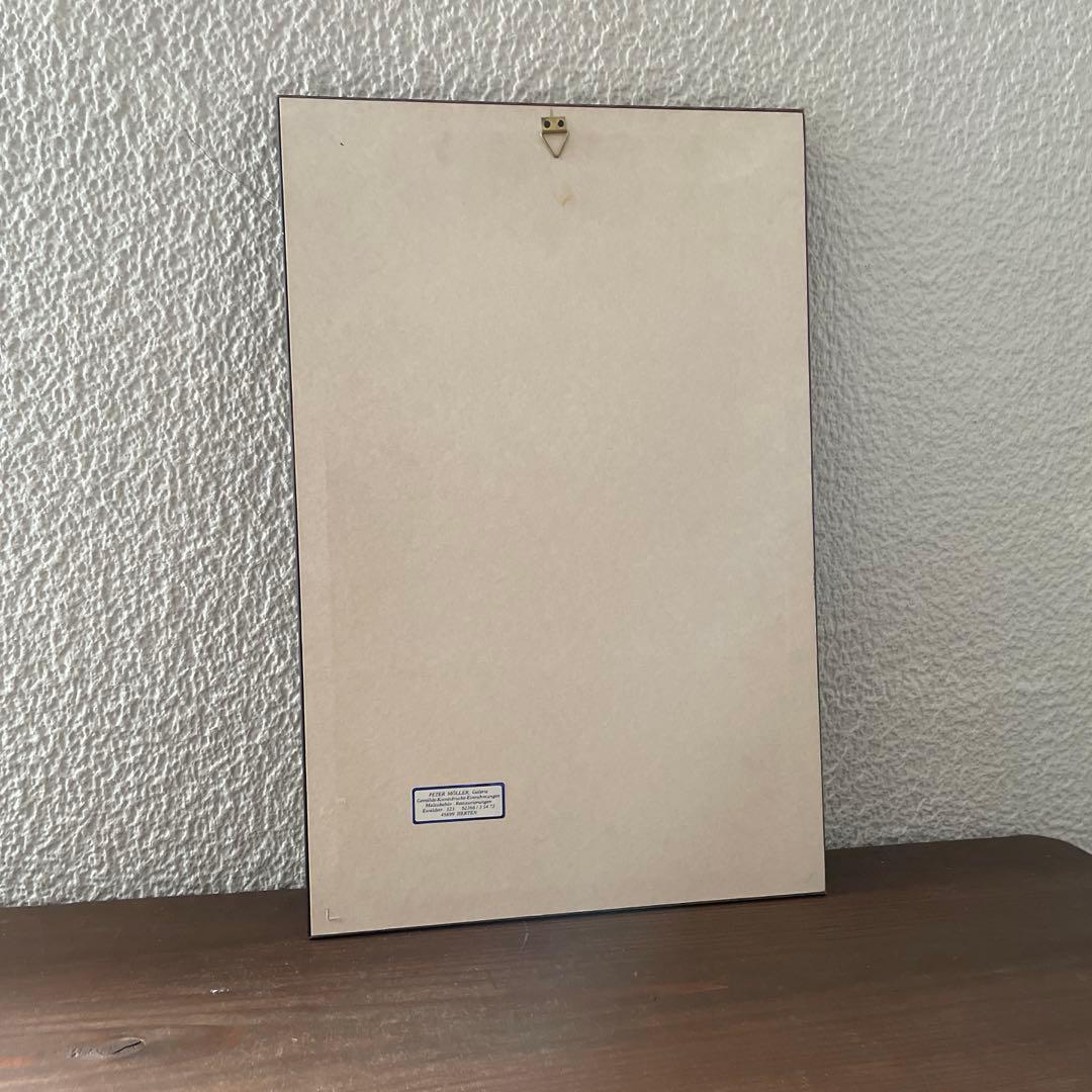 ヴィンテージ キリストの磔刑 モノクロリトグラフ アートフレーム