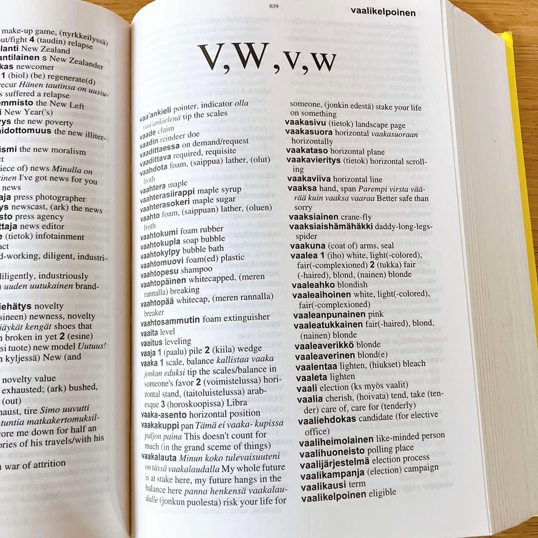 辞書　辞典　フィンランド語　英語　SUOMI ENGLANTI 2冊