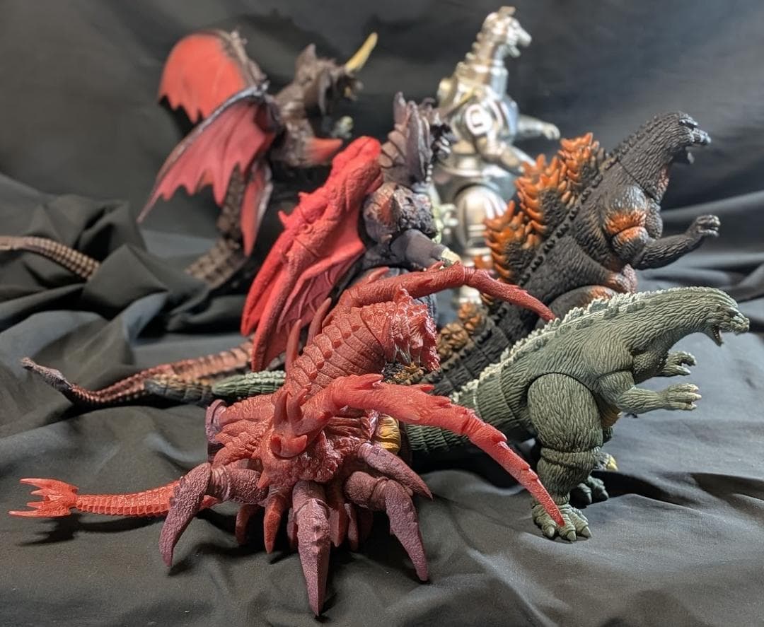 平成VSシリーズ　バーニングゴジラ・デストロイア他（バンダイ）４体セット＋２