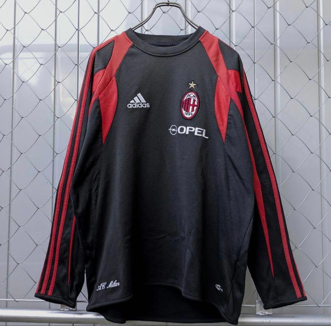 00s　adidas　ACミラン　サッカー　セリエA　選手用トレーニングシャツ