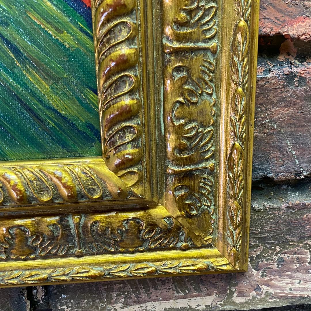 ゴッホ模写 油絵 額縁付き 30×40cm 名画インテリア 絵画 自画像 油彩