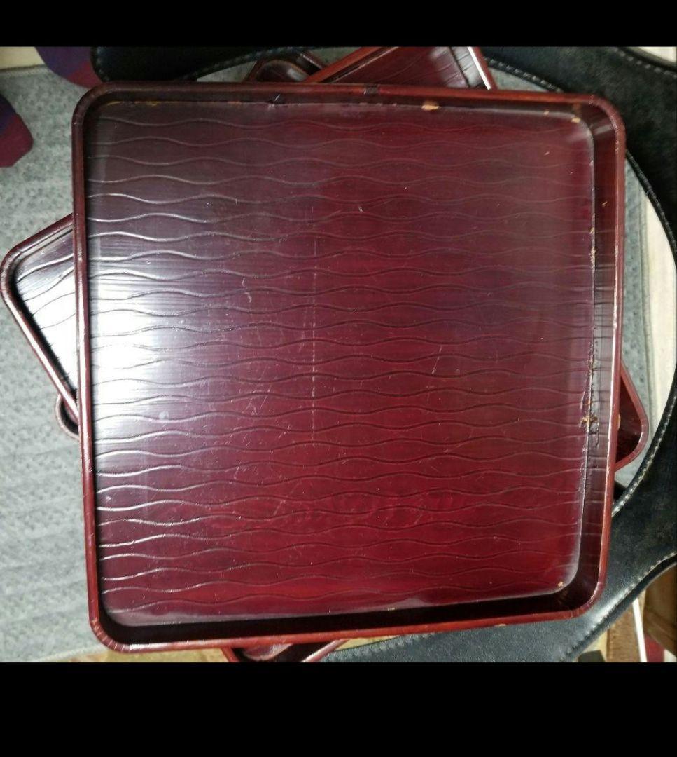 ヴィンテージ漆塗りのお膳8客です