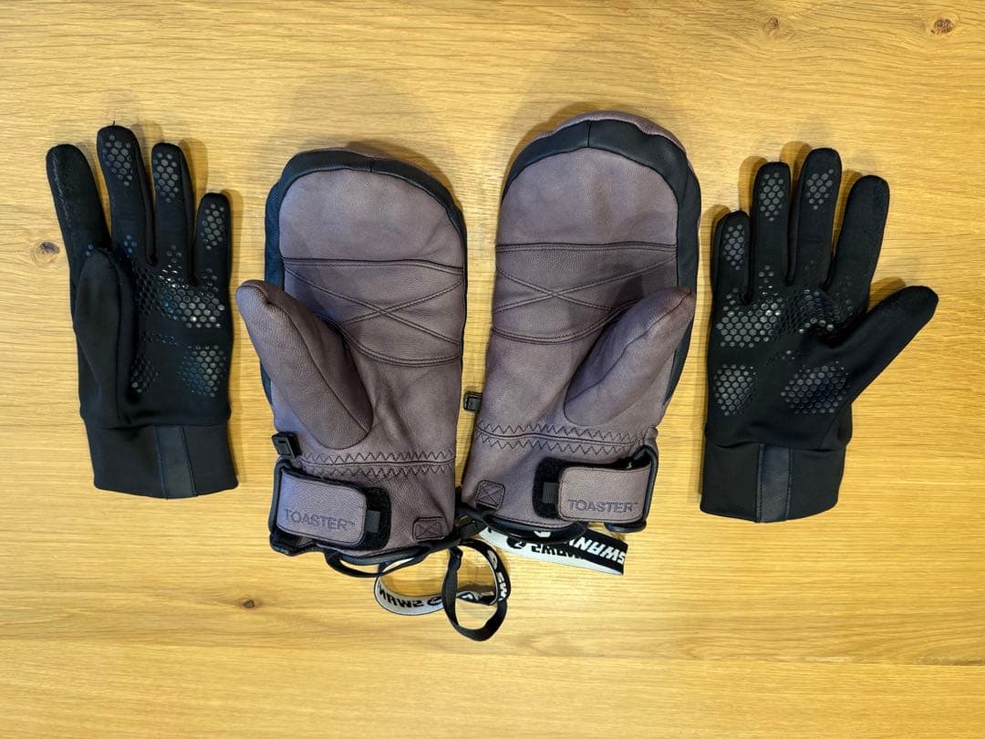 SWANY BOCCO ミトングローブ インナー手袋付き レザー size:L