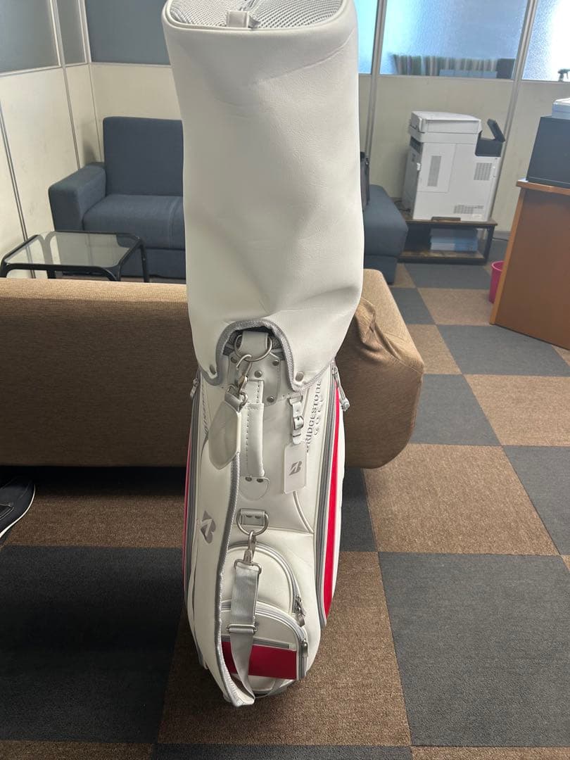 ブリヂストン キャディバッグ　ゴルフバック ホワイト/レッド/レディース