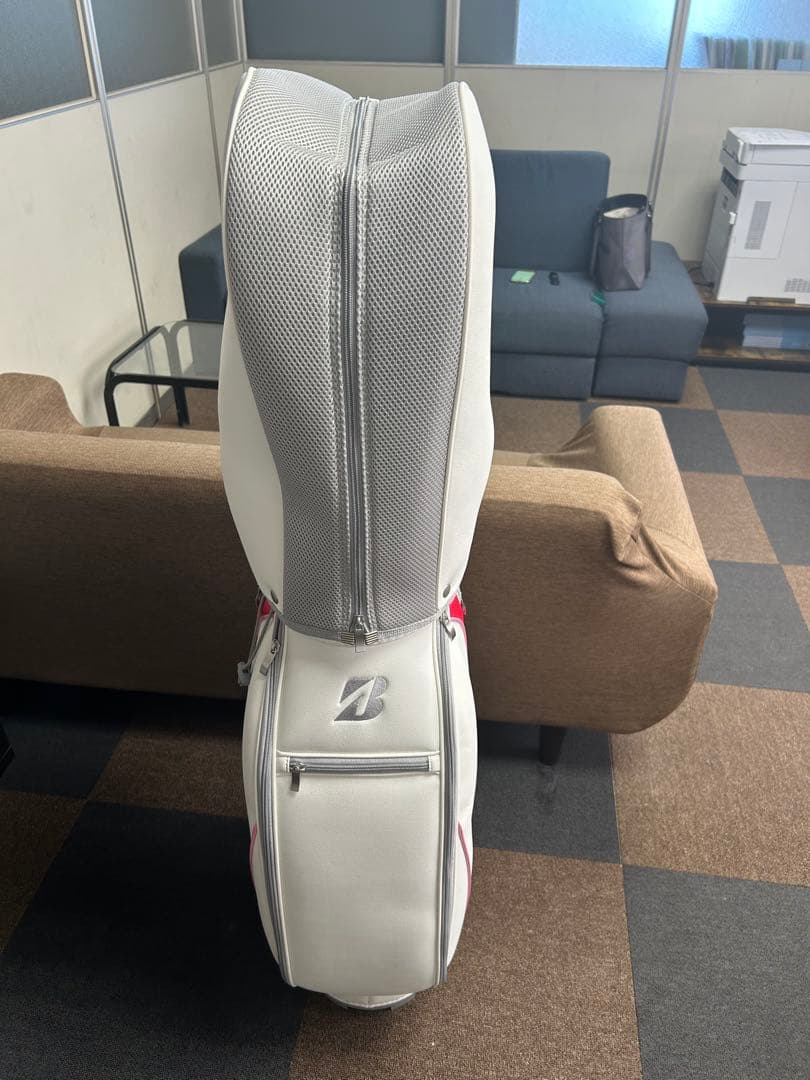 ブリヂストン キャディバッグ　ゴルフバック ホワイト/レッド/レディース