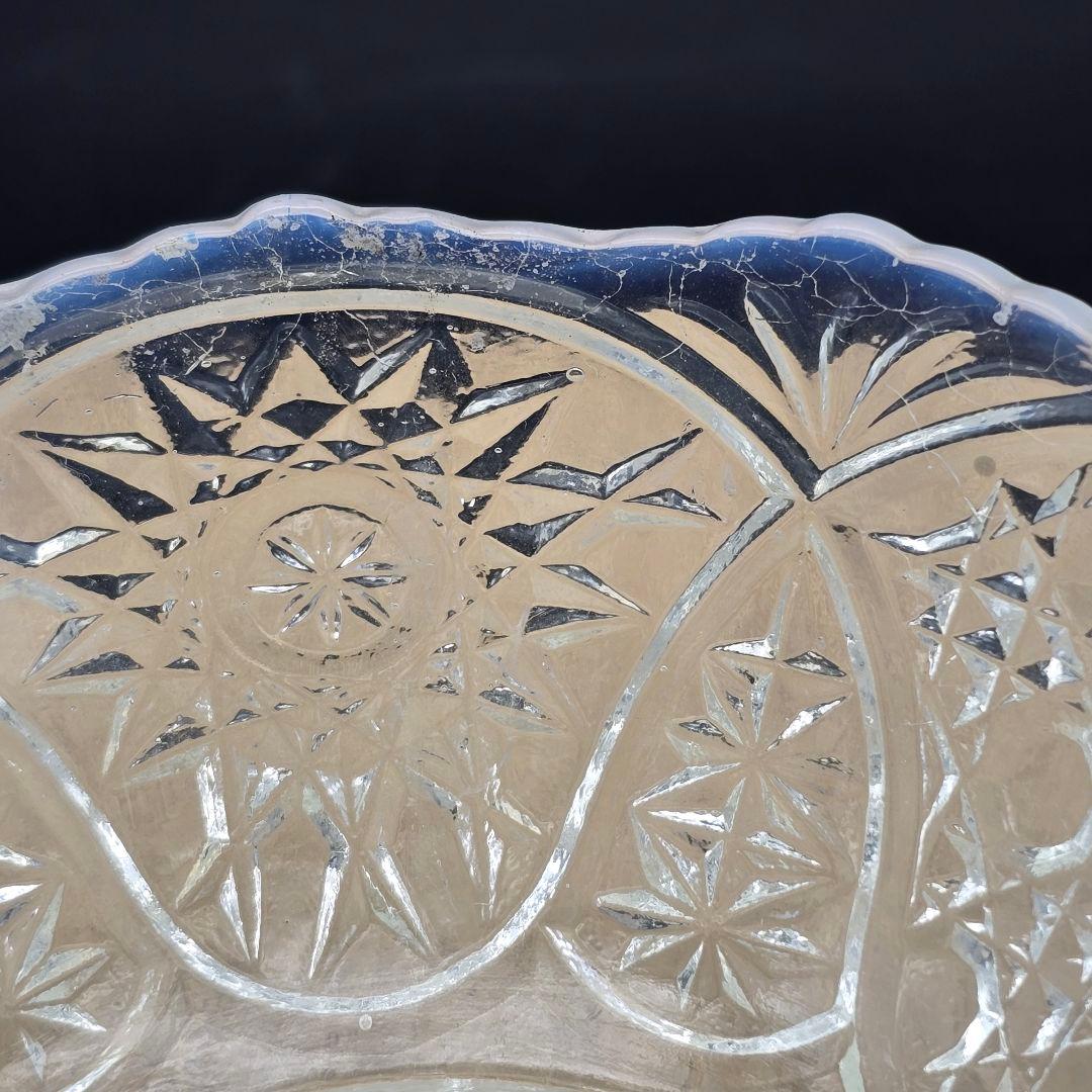 【骨董】大正ガラス 乳白色 小鉢 3個 時代もの