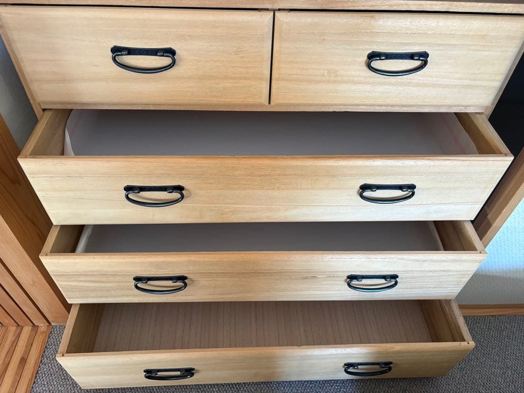 桐たんす　桐天然木　高塚桐材　和ダンス　収納　レトロ　ヴィンテージ