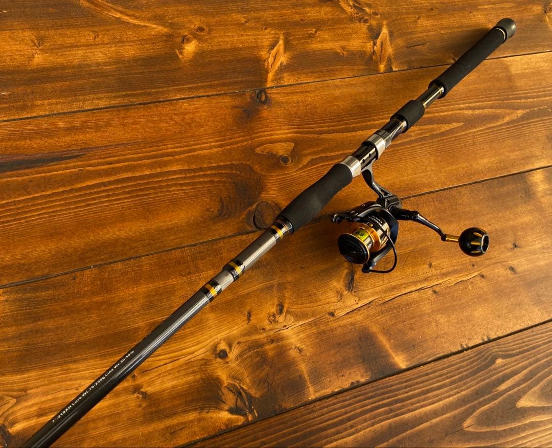 ジギングセット　船釣り　3P パックロッド　スロージギング　ブラック　7ft