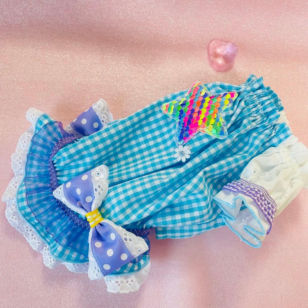 ギンガムチュニック　ギンガムワンピース　　♡オーダー受付中♡　犬服　ハンドメイド