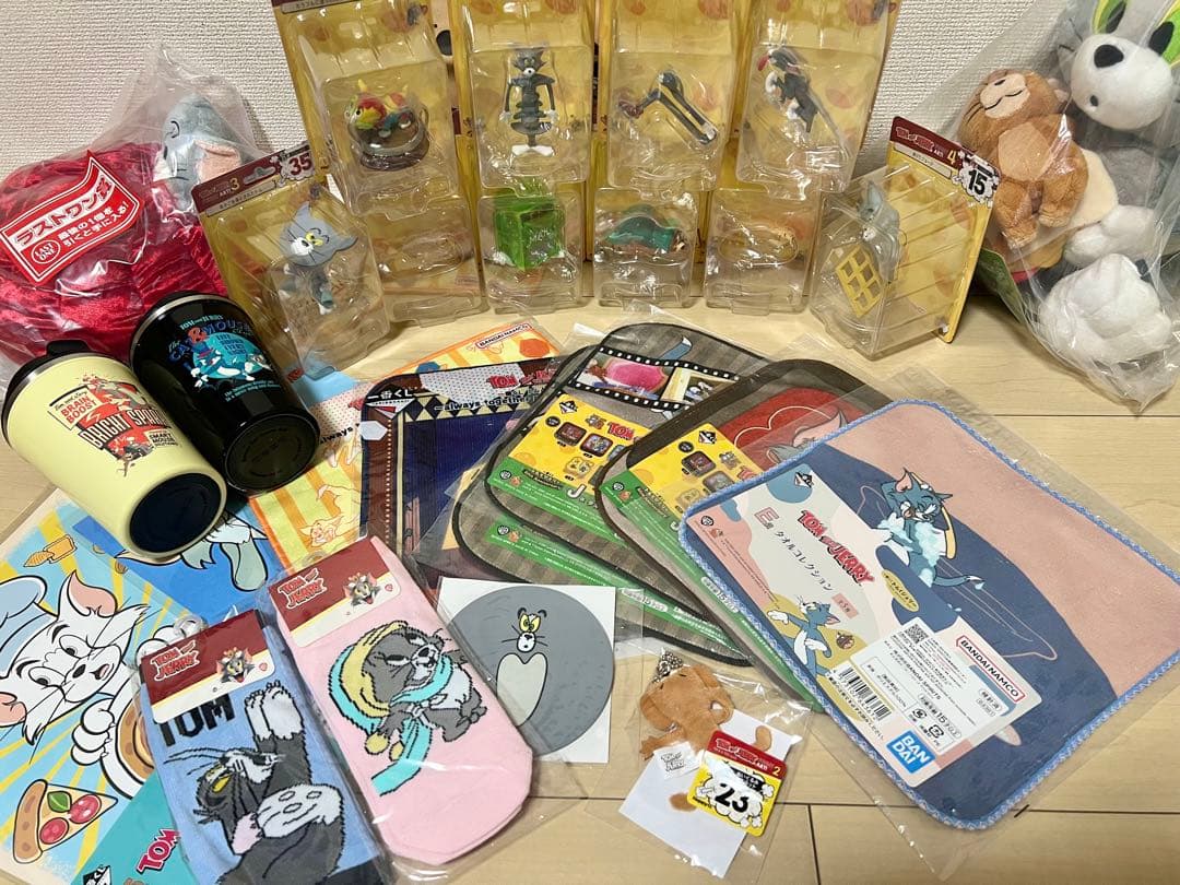 Happyくじ ハッピーくじ トムとジェリー　フィギュア　ラストワン賞ぬいぐるみ