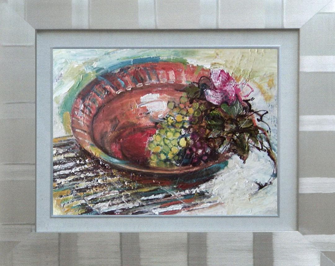 油絵 菅家令子 絵 絵画 インテリア F4-110502 静物 フルーツ