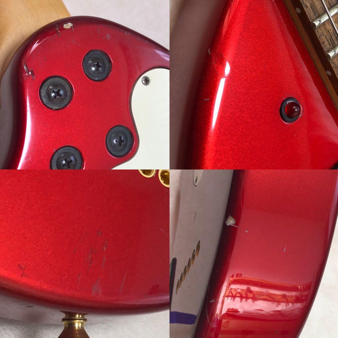 【美品】ZO-3C メタリックレッド アンプ内蔵ミニギター ヘッドフォン端子付き