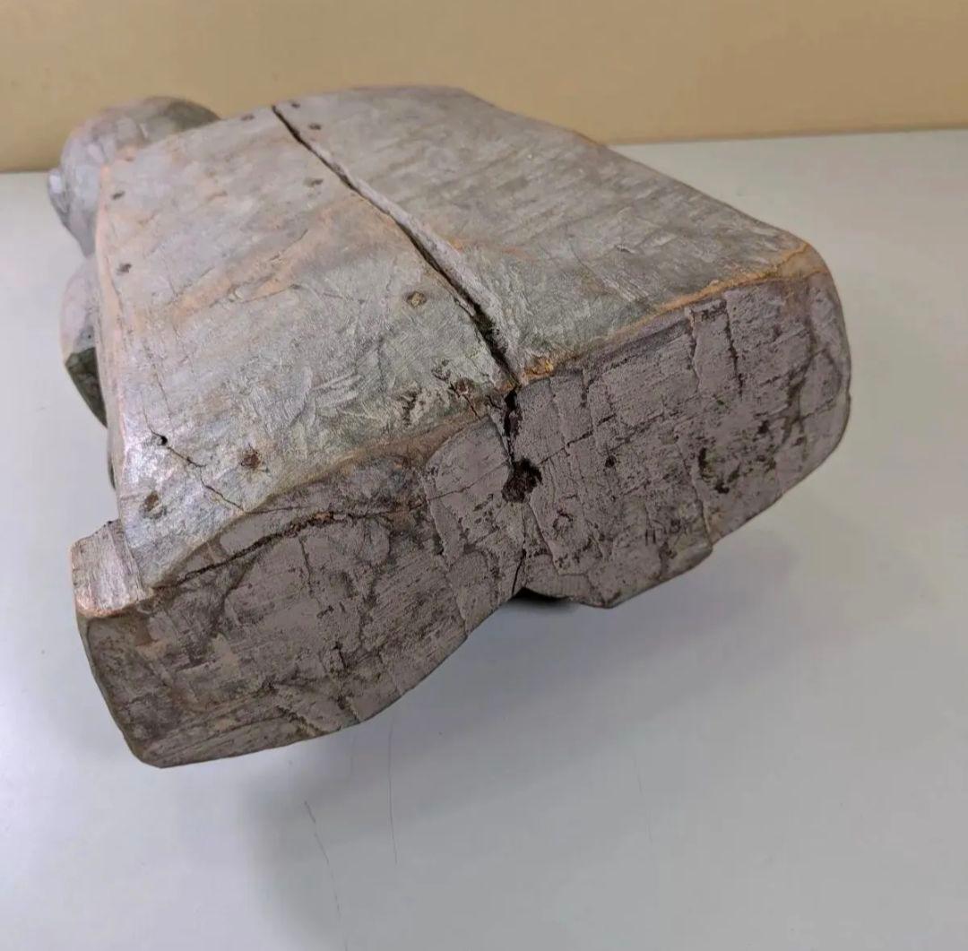 夫婦　置物　木彫り　民族　一刀彫　オブジェ