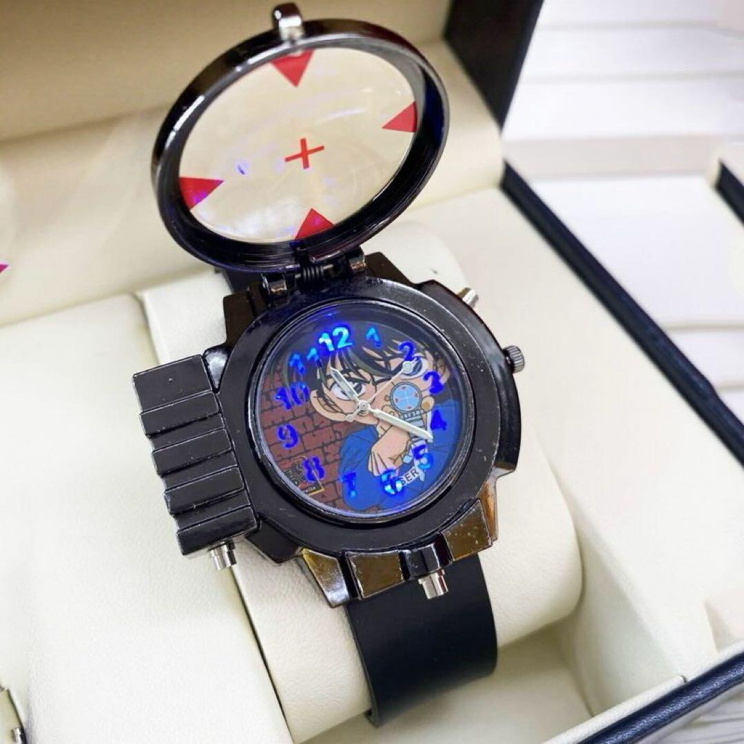 《2個セット割》【七色フラッシュライト付】名探偵コナン時計型麻酔銃 予備電池付