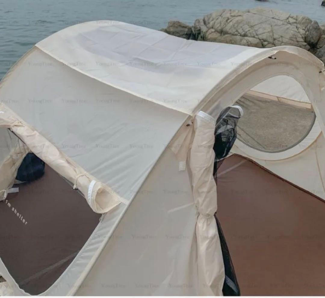 <希少>ミューズ ワンタッチ ポップアップテント E アイボリー