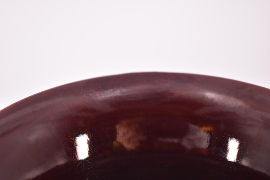 【真作】表千家 而妙斎花押 十六代 永楽善五郎(即全)作 紫交趾 末広花入 共箱