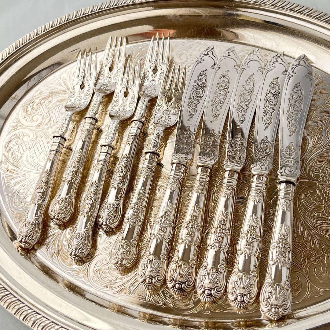 【John Gough】 キングスパターンのナイフ/フォーク 豪奢！！