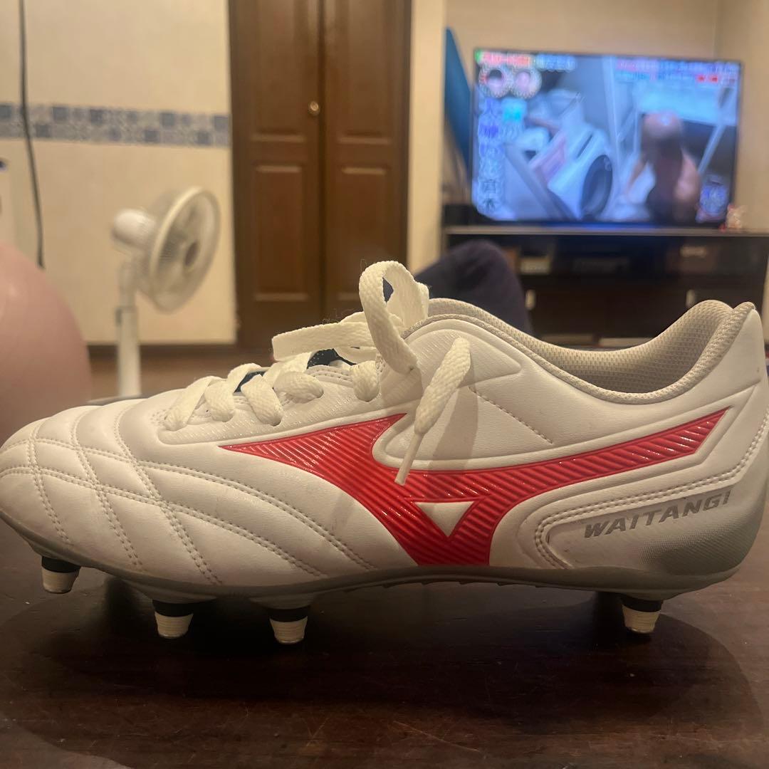 WAITANGI ホワイト/レッド ラグビーシューズ