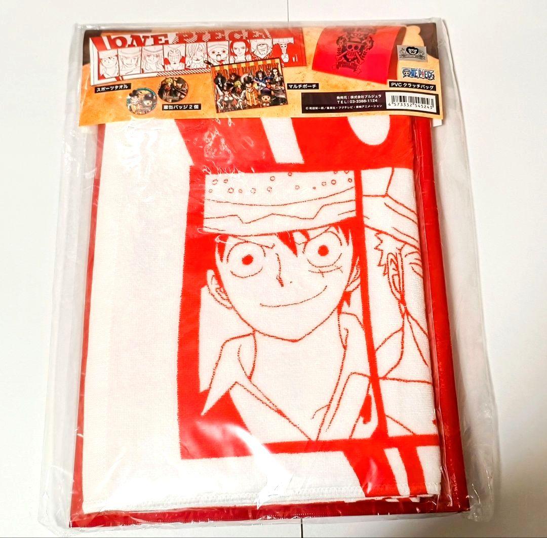 麦わらストア 5周年記念袋 ワンピース 輩缶バッジ タオル ポーチ バッグ 新品