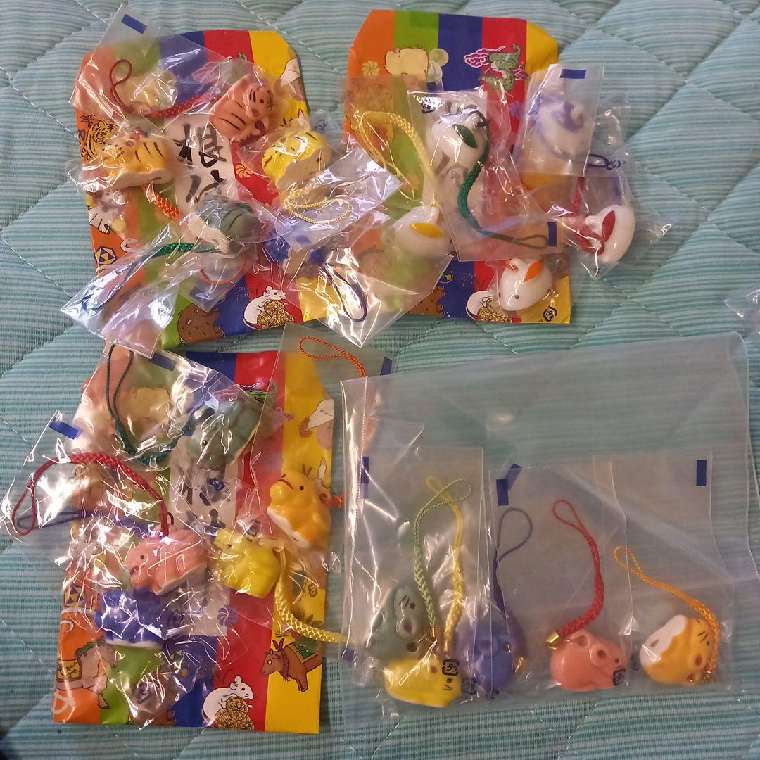 ★干支★開運ストラップ★4種各5個入★セット★陶器★子・丑・寅・卯