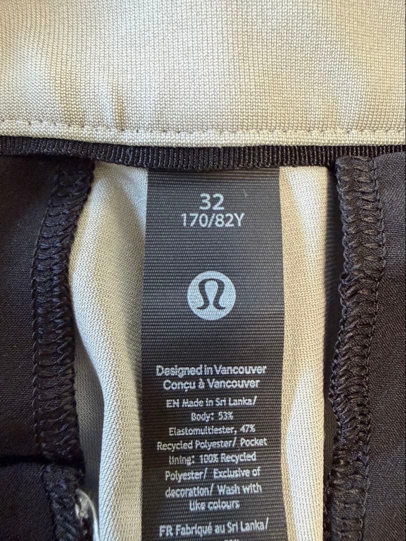 美品　ルルレモン　ABC スリムフィットトラウザー 32インチ