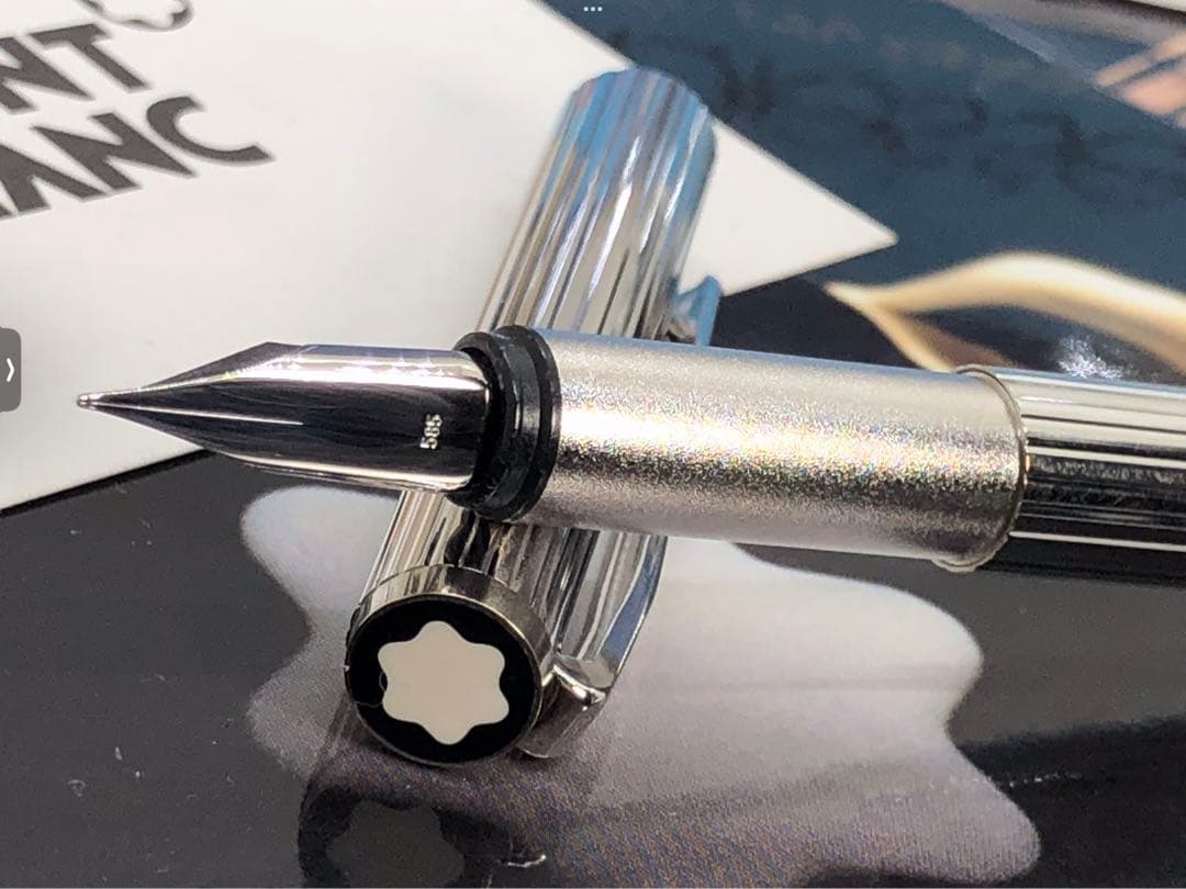 稀な未使用に近い極上の保管品！総プラチナ張りノブレス★No1157★モンブラン製