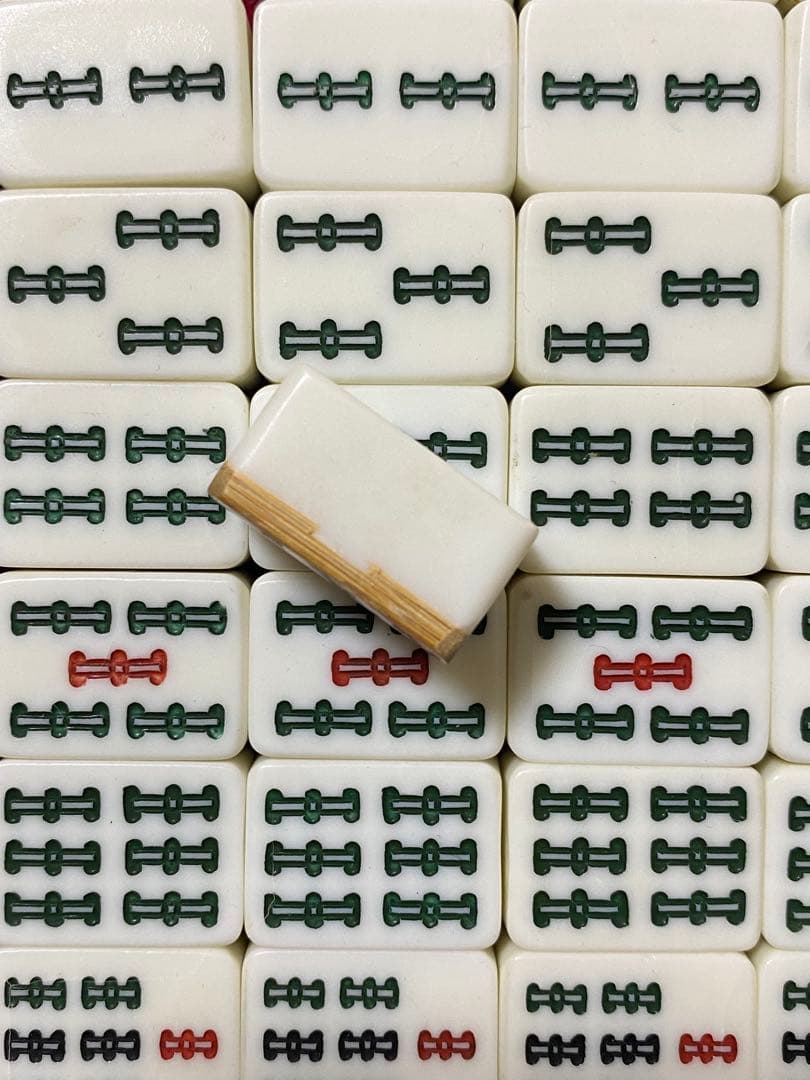 昭和レトロ 麻雀牌 竹牌 144枚 完品 セット ヴィンテージ