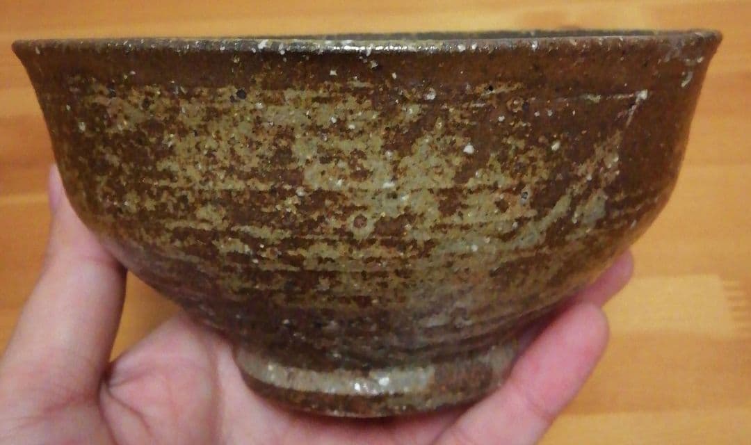 千漢鳳作　韓国　柿の蔕　茶碗　共箱　茶道具