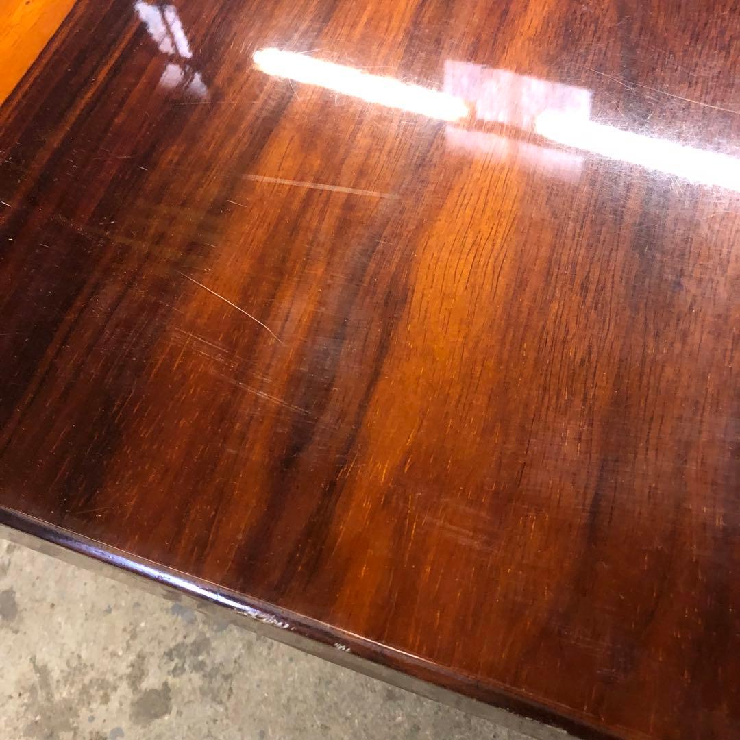 紅紫檀 無垢材一枚板の座卓 板厚55mm 輸入規制の希少木材 希少な耳付き