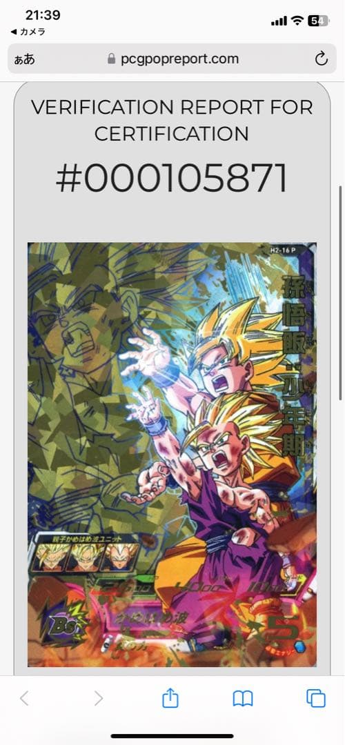 スーパードラゴンボールヒーローズ H2-16 P 孫悟飯:少年期 PCG10