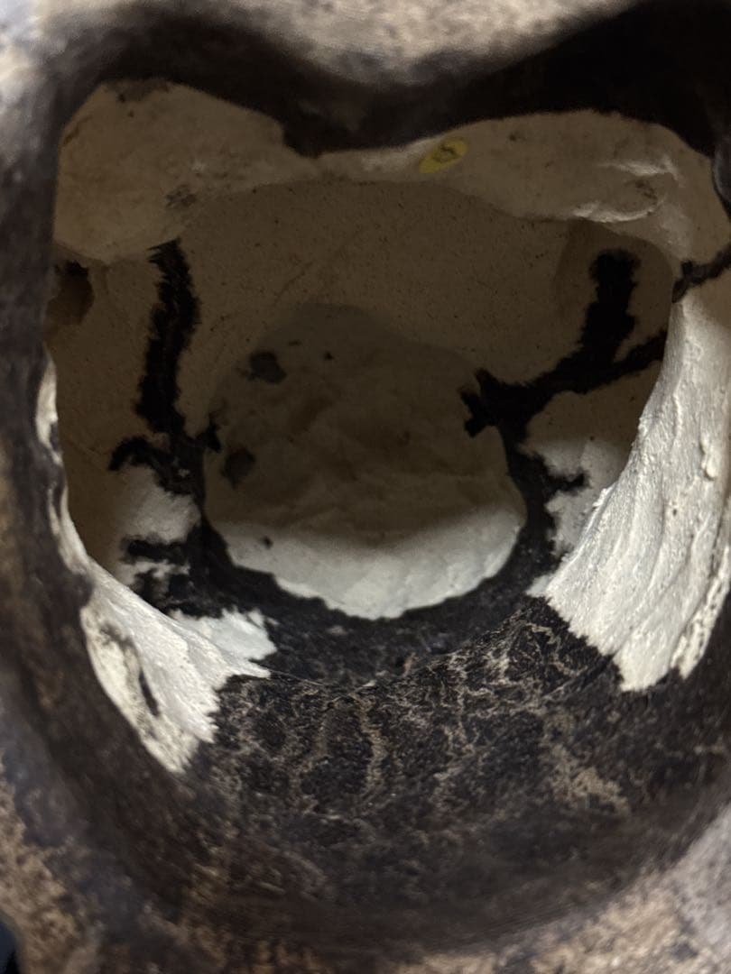 名人 三平 造 陶製 極上彩色手捻 鬼の寒念仏 大津絵 置物