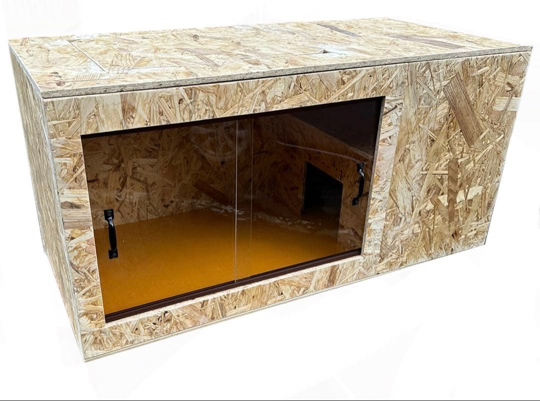 隠れ家付き　爬虫類ケージ