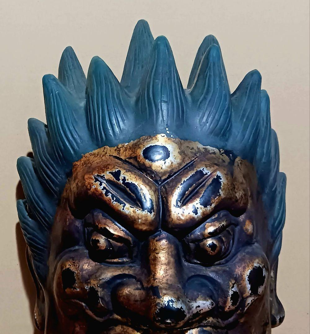 乾漆神楽面 薬師十二神将 代折羅大将 模国宝 ばさら面 壁掛け型 夜叉王