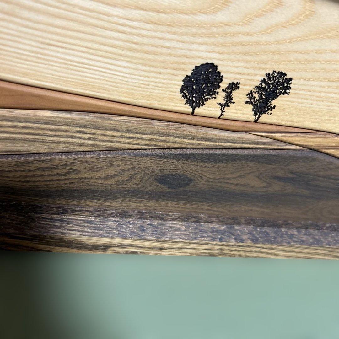 貴妃花 木製 壁飾り 美瑛 北海道 組み木の絵