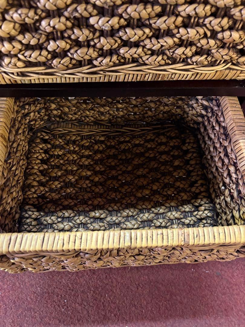 本格アジアン風　２段チェスト　横幅58 奥行38 高さ60㎝