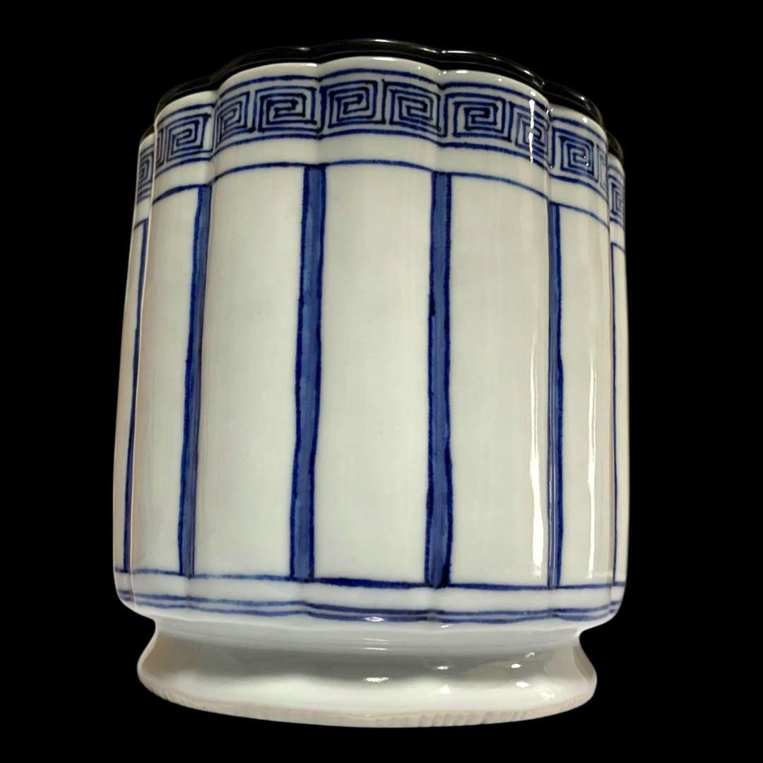 九谷焼 昧渓窯 矢口永寿 水指 桶皮水指 共箱 茶道具