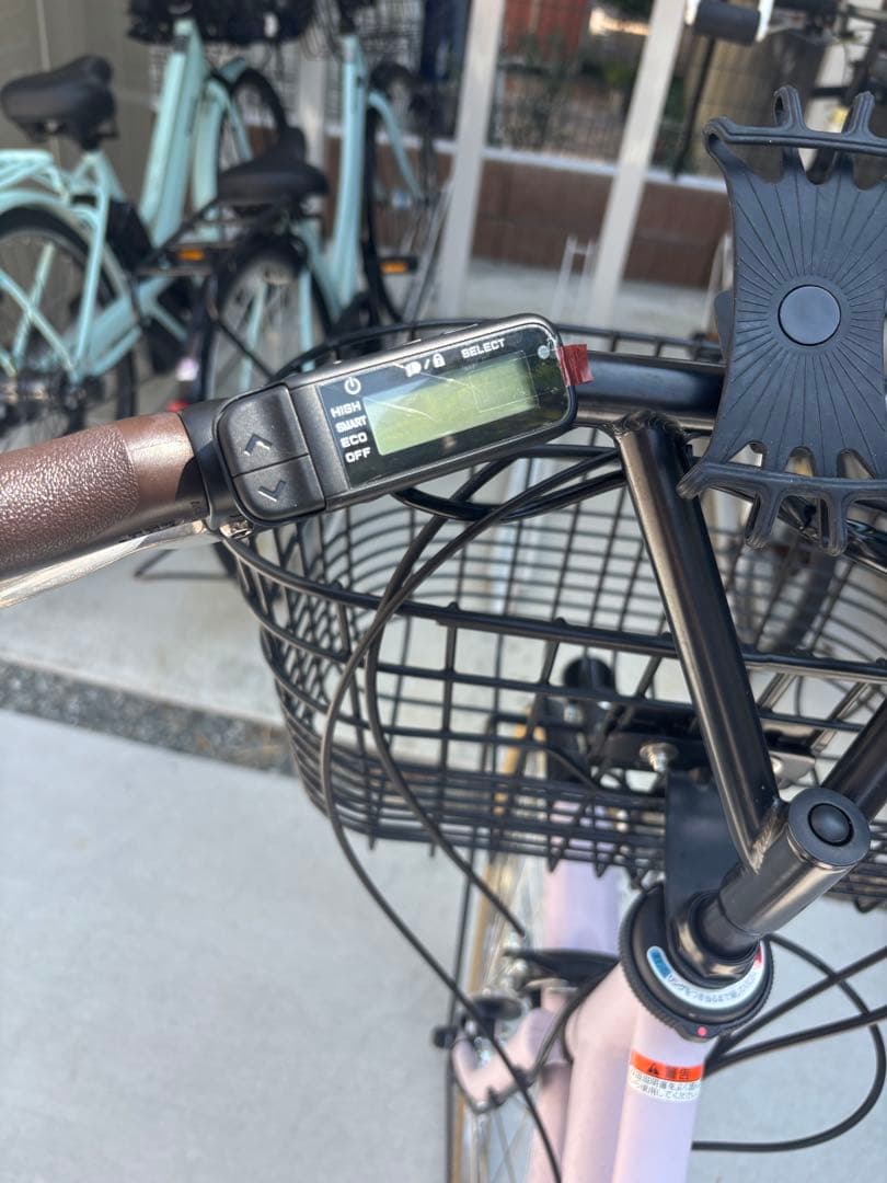 電動アシスト自転車 ピンク バスケット付き