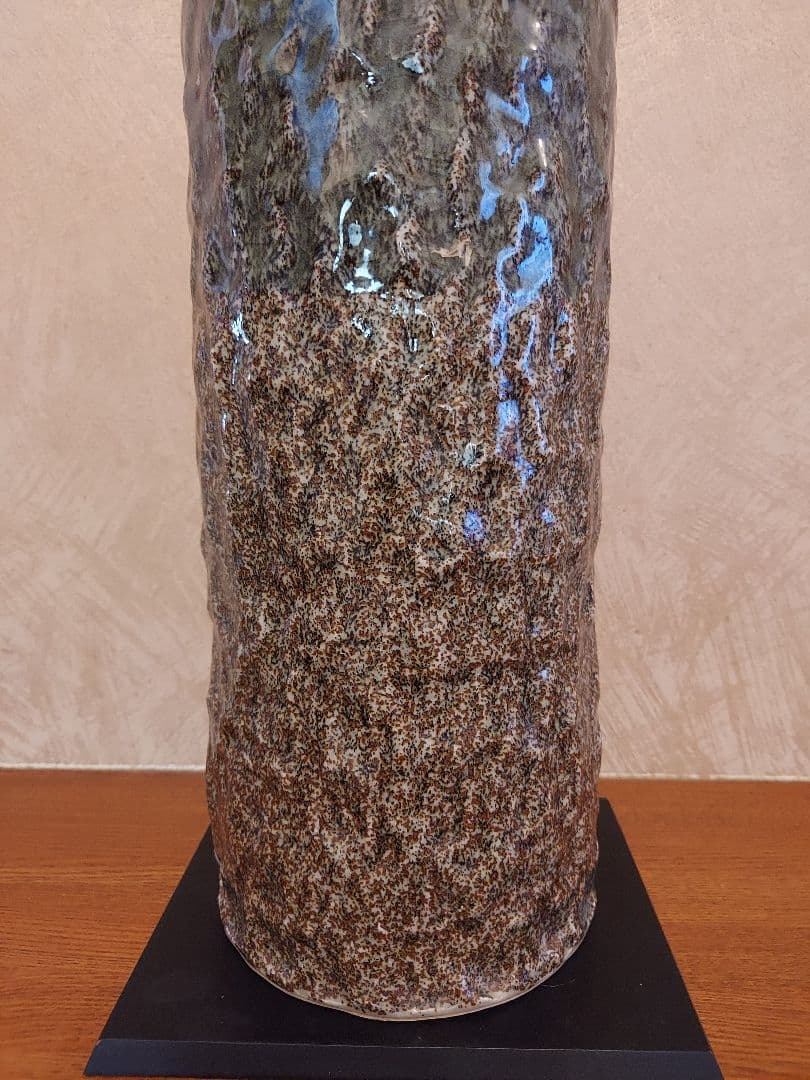 相馬焼　梅に鶯　花瓶　陶芸　工芸品