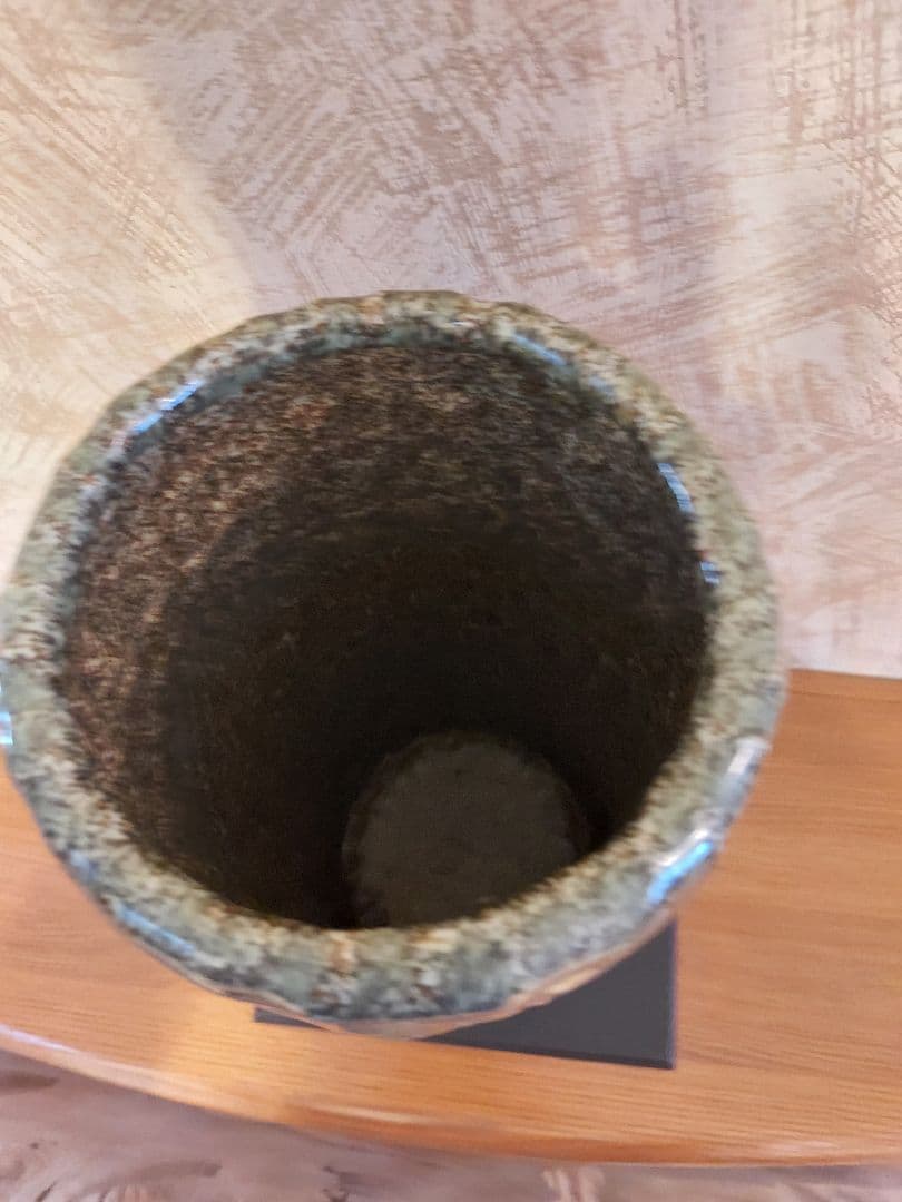 相馬焼　梅に鶯　花瓶　陶芸　工芸品