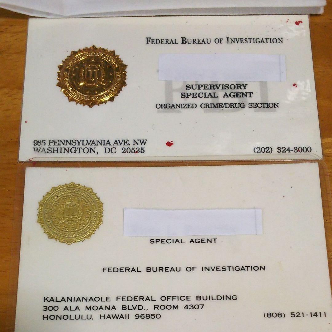 FBI 、襟章ピンバッジ。本物。