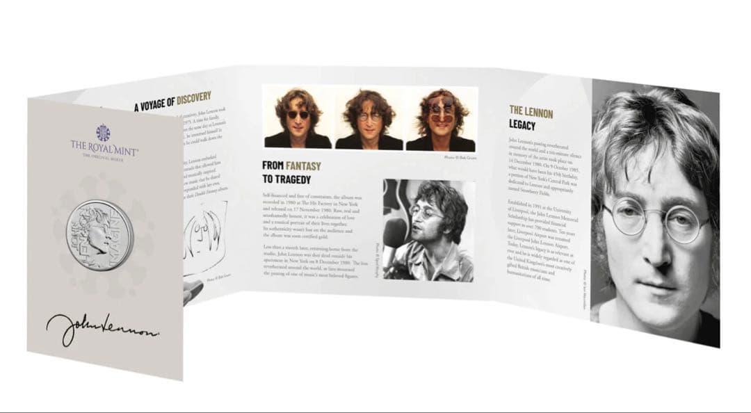 ★ジョンレノンポールマッカートニー英国記念限定5ポンド友情SETビートルズ