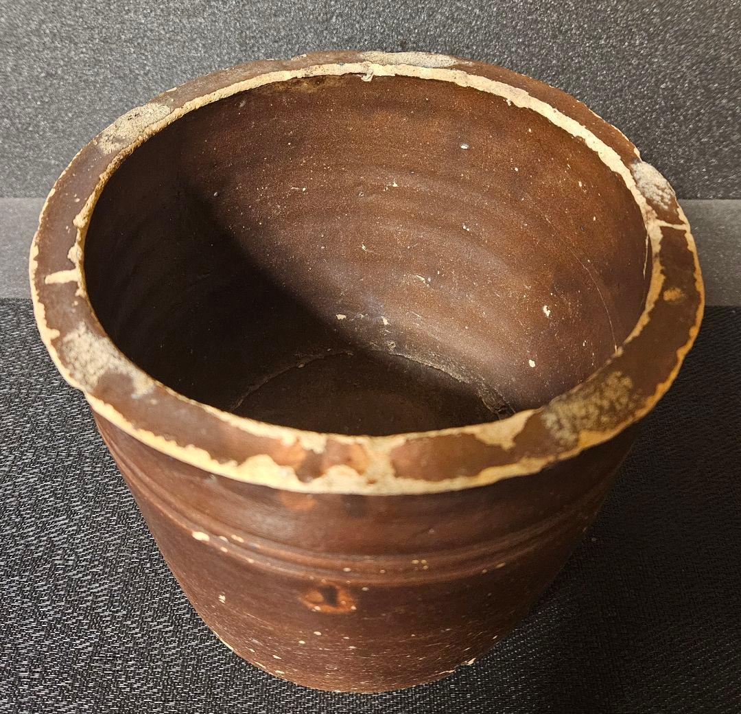室町時代　古瀬戸　鉄釉　二重輪線文　鉢　甕　花入れ　古陶磁器　国分寺出土　六古窯